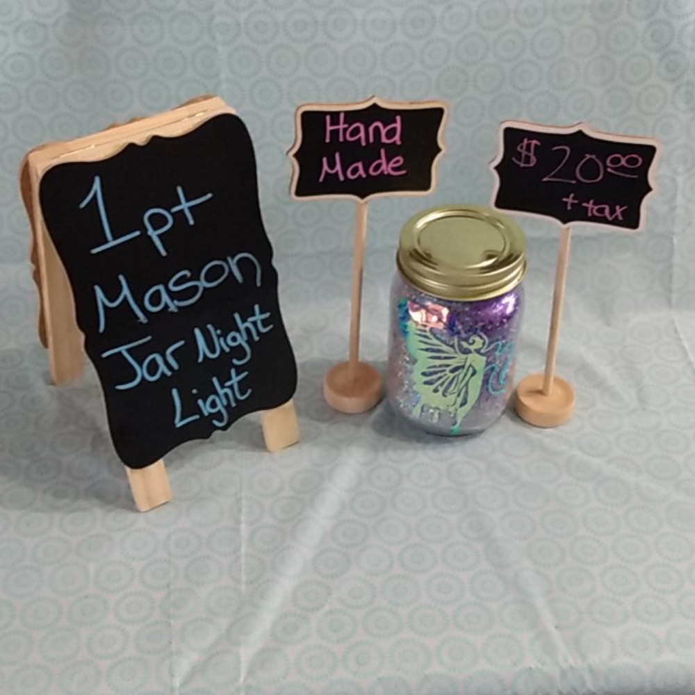 1 pint Mason Jar Night Light with Lights
